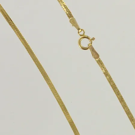 Kaulaketju, käytön jälkiä, pituus 44,5cm, 585, paino 2,2g