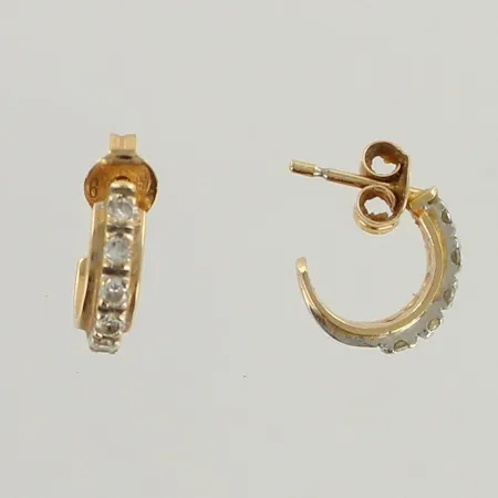 Timanttikorvakorut 10xn.0.02-0.03ct , korkeus 13mm, 585, paino 2,5g 