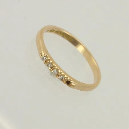 Viallinen timanttisormus  4xn.0.005ct, koko 17, paino 1,6g