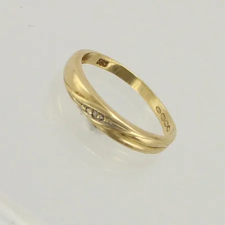 Timanttisormus 1xn.0.005ct, koko 15½, 585, paino 1,0g