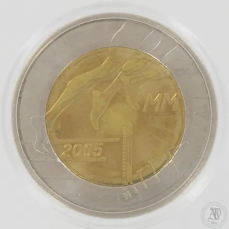 Juhlaraha MM 2005, nimellisarvo 5 euroa. 