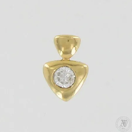 Timanttiriipus 1xn.0.18ct, korkeus ja leveys 12mm ja 8mm, 750, paino 1,1g 