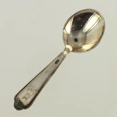 Kummilusikka, kaiverrettu, pituus 115mm, 830, paino 32,1g 