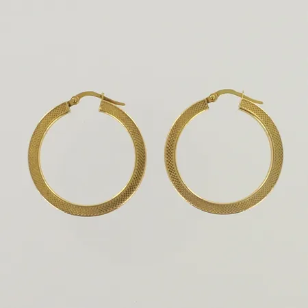 Kuvioidut korvarenkaat, Ø 29,5mm, 585, paino 3,8g