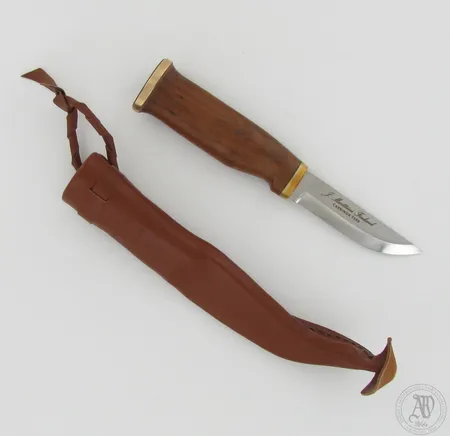 Puukko, Marttiini, kuin uusi, terä Carbinox T508, pituus 190mm, nahkatuppi