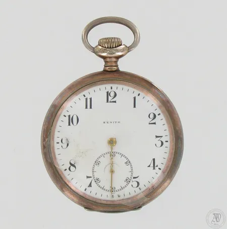 Viallinen taskukello, taulun Ø 53mm, Zenith, 800br, paino 102,4g