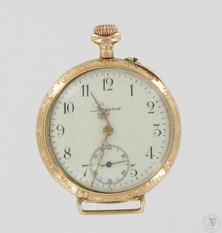 Viallinen kaulakello, Leijona, taulun Ø 33mm, 585br, paino 27,6g
