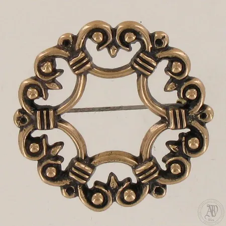 Rintakoru Kalevala Koru, Suotniemen solki, Ø 37mm, uuden veroinen, pronssi