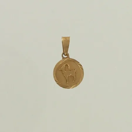 Horoskooppi-riipus, kauris, korkeus 17mm, leveys 10mm, 585, paino 0,7g 
