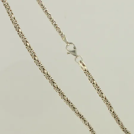 Kuningas-kaulaketju, pituus 60cm, leveys 3mm, 925, paino 23,4g 