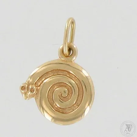Riipus, korkeus ja leveys 18mm ja 12mm, Kalevala Koru - Vaskikäärme, 585, paino 1,7g 