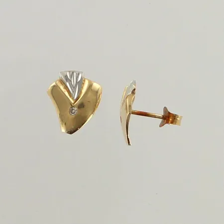 Timanttikorvakorut 2xn.0.005ct, korkeus 12mm, 585, paino 2,0g 