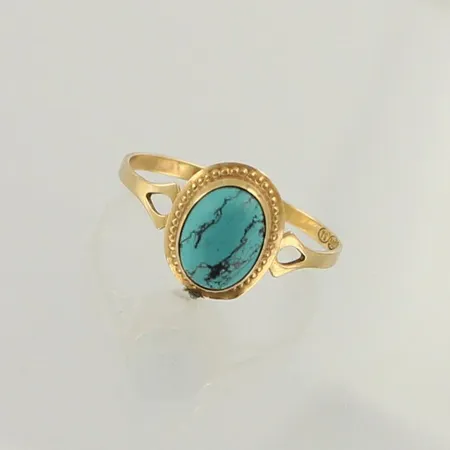 Kivisormus, koko 17¼, 585br, paino 0,9g