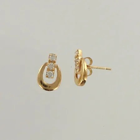 Kivikorvakorut, korkeus 10mm, 585br, paino 1,3g 