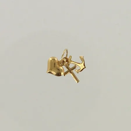 Riipus usko-toivo-rakkaus, korkeus 13mm, 585, paino 0,3g 