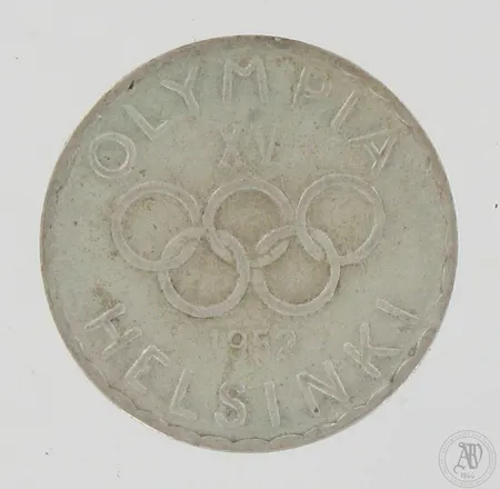 Olympiaraha Suomi, 500 markkaa, Olympia XV Helsinki 1952, 500, paino 12,2g