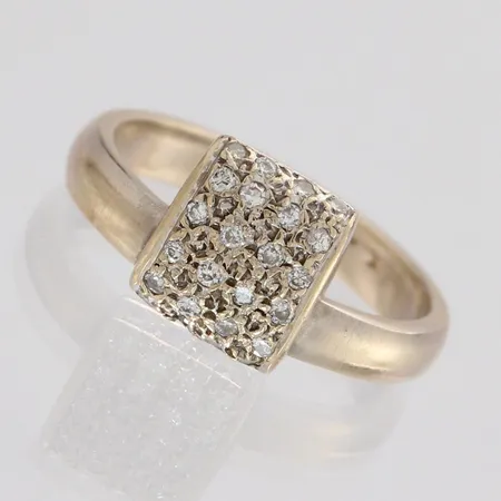 Timanttisormus 24xn.0.01ct, koko 17¾, 585 valkokulta, paino 5,5g