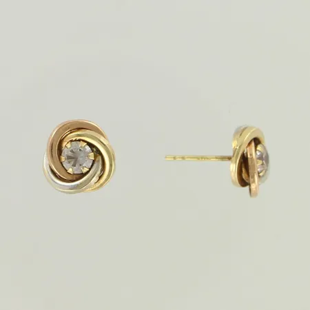 Kivikorvakorut, taustat puuttuu, korkeus 10mm, 585br, paino 1,1g 