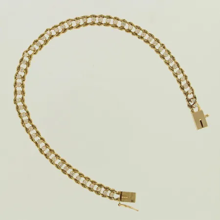 Timanttiranneketju n.54xn.0.02ct, pituus 190mm, leveys 5mm, 585, paino 6,3g 