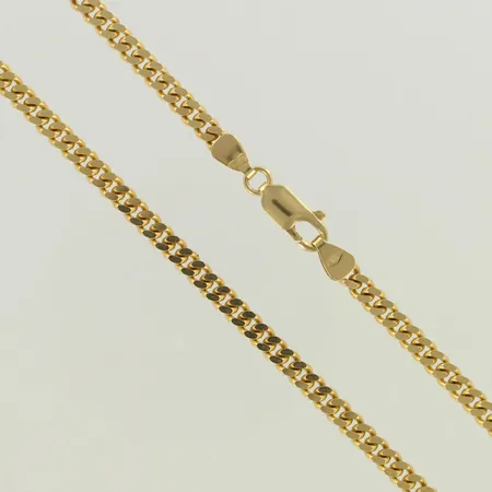 Panssarikaulaketju, pituus 51cm, leveys 4mm, 585, paino 19,8g 