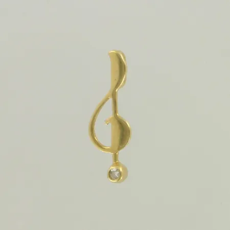 Timanttiriipus 1xn.0.005ct, korkeus 15mm, 585, paino 0,2g 