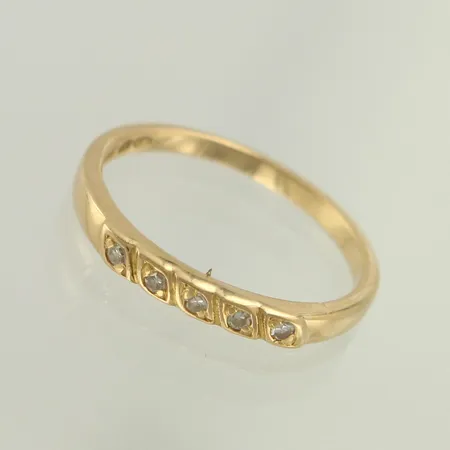 Timanttisormus 5xn.0.01ct, koko 16, 750, paino 1,6g 