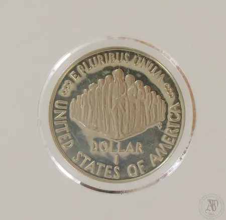 Hopeakolikko, Yhdysvaltojen perustuslaki 200 vuotta 1987, nimellisarvo 1 dollari, 900, paino 26,7g