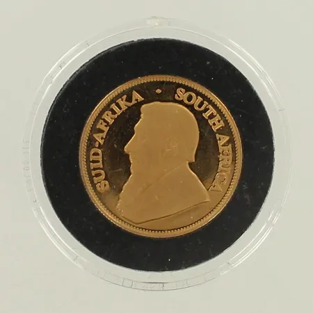 Kultaraha, Etelä-Afrikan Krugerrand, vuodelta 2003, 917, paino 8,5g 