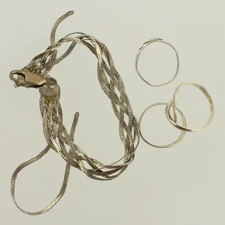 Viallisia hopekoruja, 925, paino 12,6g 