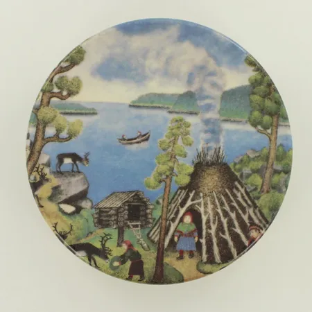 Seinälautanen, A. Alariesto, Arabia, Ø 120mm, Porot ja lappalaiset, nro 53