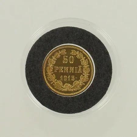 Juhlaraha 50 penniä, Monetan aitoustodistus, hopea, paino 2,54g 