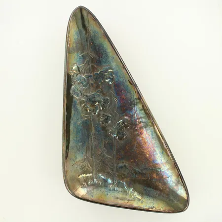 Malja, kaiverrettu, leimattu käsityö, Unto Erälampi, Riihimäki, 813, paino 136,6g 