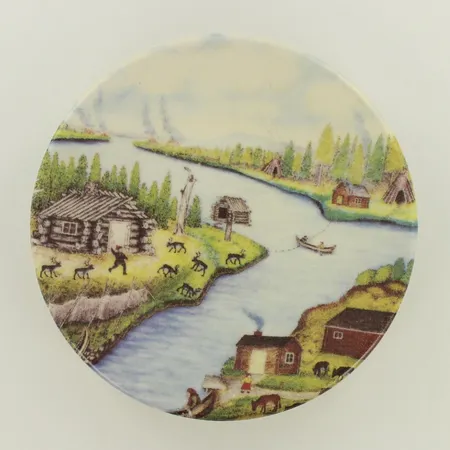 Seinälautanen, A. Alariesto, Arabia, Ø 120mm, Lappalainen kylä, nro 49