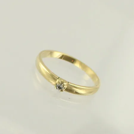 Timanttisormus 1x0.02ct, koko 17, Silvan, 585, paino 2,0g 