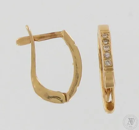 Timanttikorvakorut 10xn.0.01ct, korkeus 15mm, 750, paino 2,7g