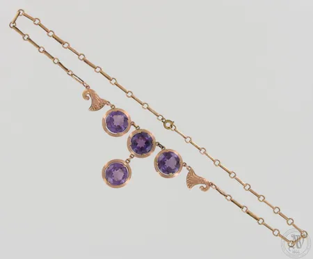 Kivikaulakoru, pituus 46cm, lukkolenkki metallia, kivien Ø 13mm, 585br, paino 22,1g