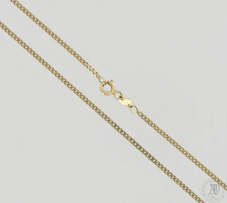 Panssarikaulaketju, pituus 56cm, käytön jälkiä, 585, paino 4,7g