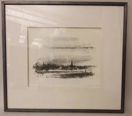 Etsaus, signeeraus Nandor Mikola -89, 25/99, mitat 28x34,5cm, kehyksien kanssa 51x57,5cm.  Ota yhteys panttilainaamoon kuljetusmaksusta sopimiseksi.