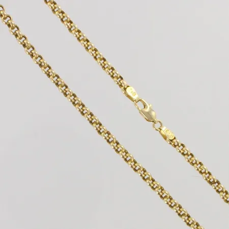 Papukaulaketju, pituus 50,5cm, leveys 4mm, 585, paino 8,6g 