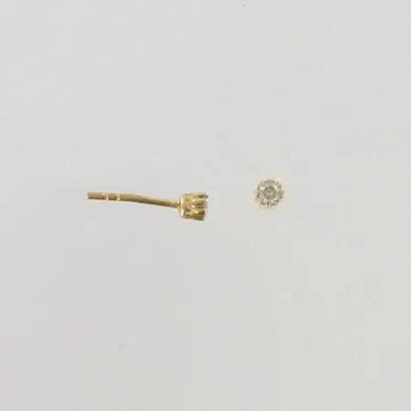 Timanttikorvakorut 2xn.0.04-0.05ct, taustat puuttuu, 585, paino 0,4g 