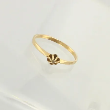 Timanttisormus 1xn.0.005ct, koko 15¾, 585, paino 1,0g