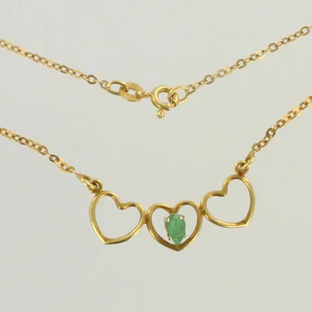 Kaulakoru kivellä, pituus 40,5cm, 750br, paino 3,8g 