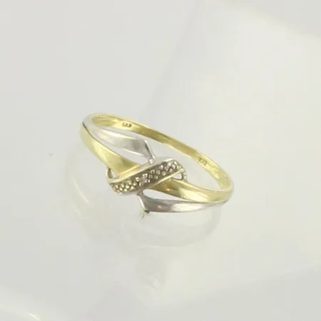 Sormus kivellä, koko 18, 585br, paino 1,4g 