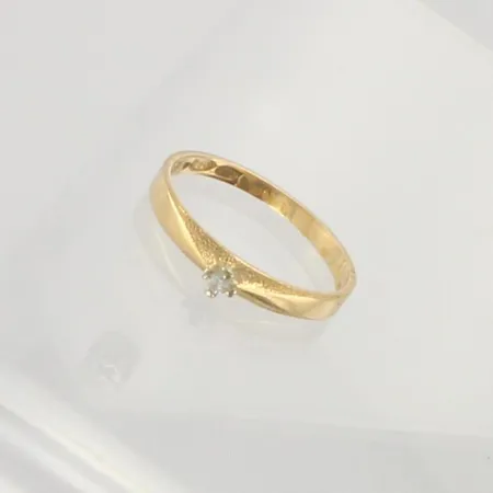Timanttisormus 1xn.0.01ct, koko 16, 750, paino 1,5g 