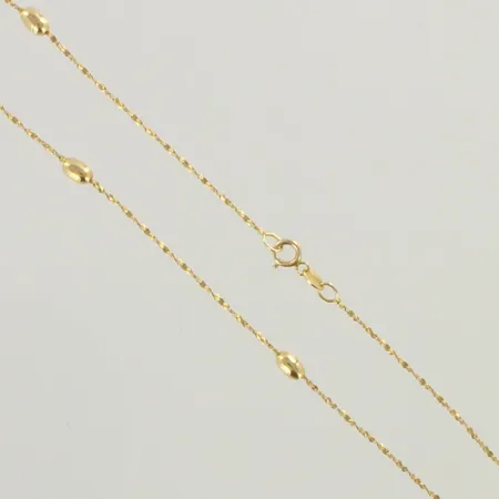 Kaulakoru, pituus 43,5cm, 585, paino 2,4g 