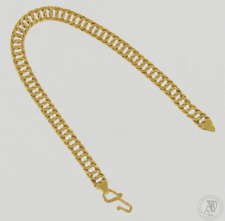 Ranneketju, käytön jälkiä, pituus 195mm, 875, paino 10,9g