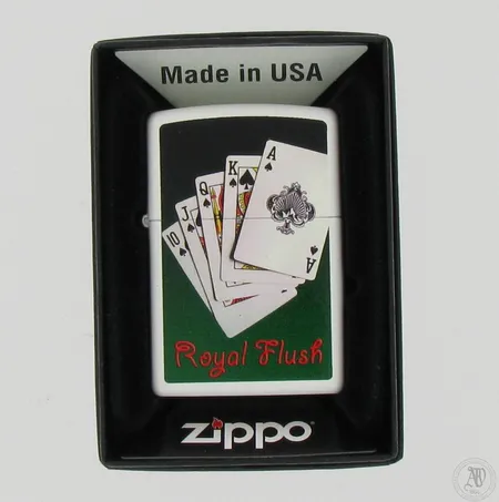 Zippo-sytytin, "Royal Flush", käyttämätön, terästä, laatikko