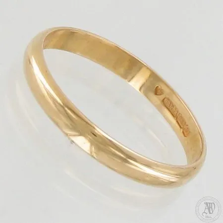 Sileä sormus, koko 20½, 750, paino 2,9g