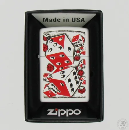 Zippo-sytytin, "Dices", käyttämätön, terästä, laatikko 