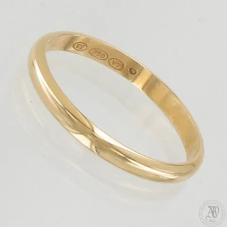 Sileä sormus, koko 21¼, 750, paino 3,4g